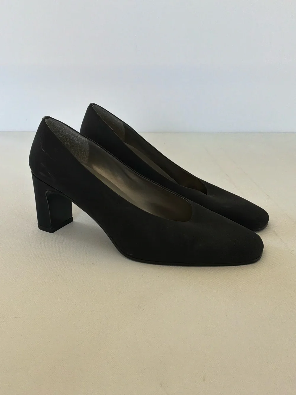 Bandolino Black Square Toe Block Heel Pumps Women’s Size 8.5M Classic Shoes